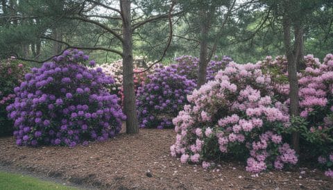 Rhododendron i blomst