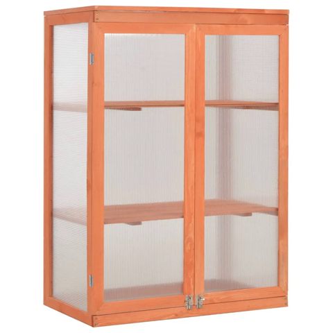 vidaXL minidrivhus i træ, 75 × 47 × 109 cm