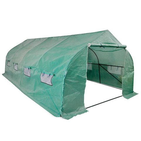 vidaXL polytunnel med stålramme, 18 m²