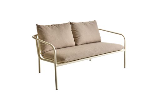 Bendt havesofa i aluminium, pearl white