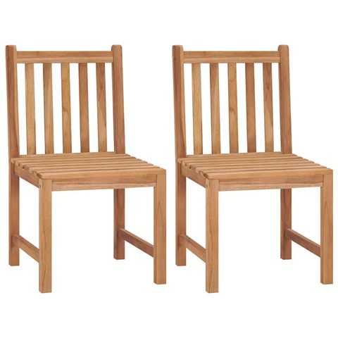 vidaXL havestole i teak, 2 stk.