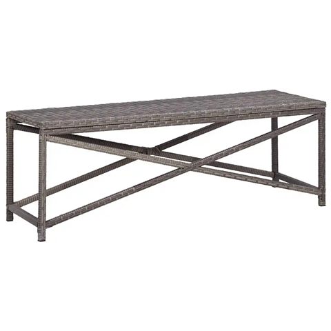 vidaXL havebænk i polyrattan, 120 cm