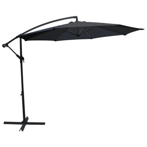 Hængeparasol 300 cm (mørkegrå)