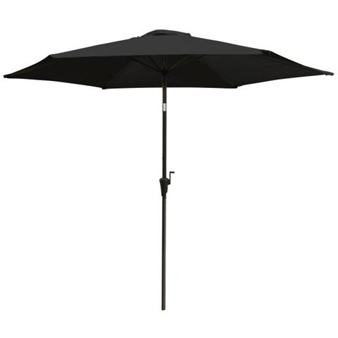 Parasol med vip Ø300 cm (sort)