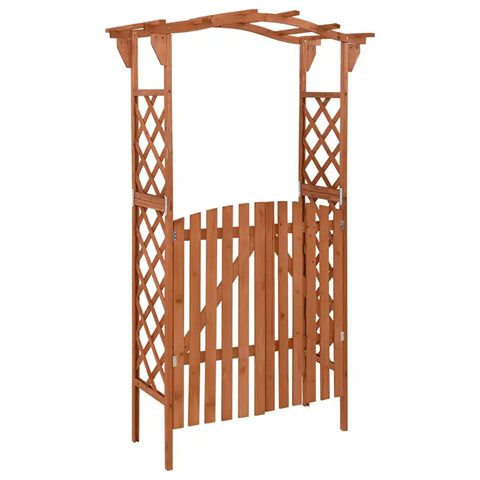 vidaXL pergola med låge i grantræ
