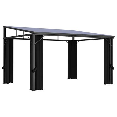 vidaXL pavillon med gardin, 405 × 294 cm