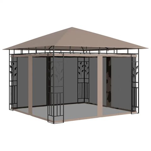 vidaXL pavillon med myggenet, 3 × 3 m
