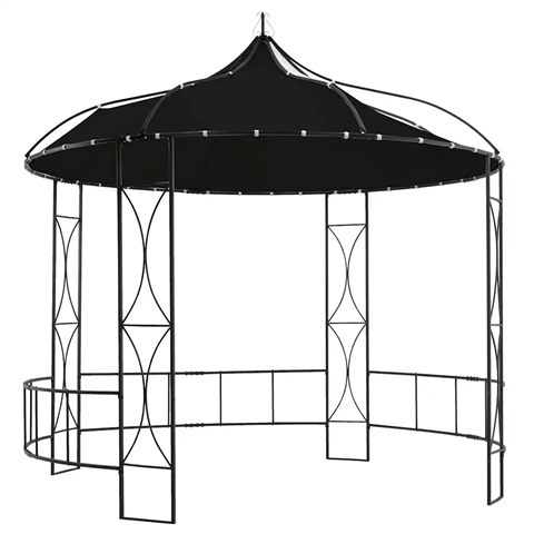 vidaXL rund pavillon, 300 × 290 cm