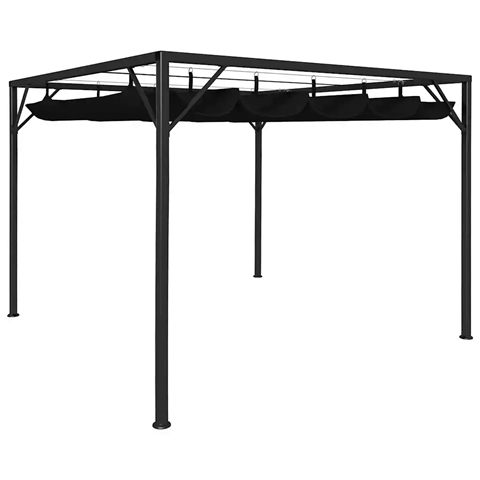 vidaXL havepavillon med tilbagetrækkeligt tag