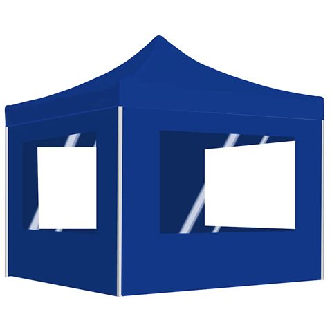 vidaXL foldbar pavillon i alu med vægge, 2 × 2 m