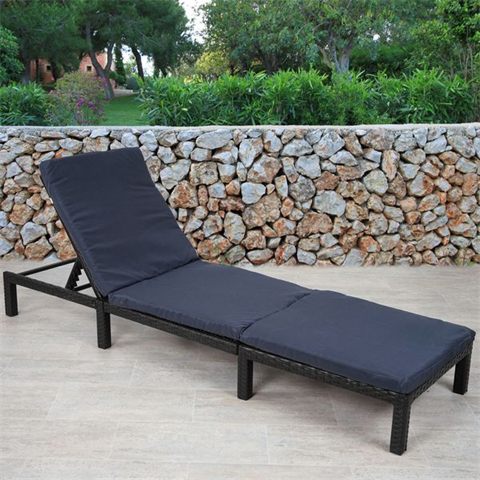 Polyrattan-liggestol Basic med 5 cm hynde